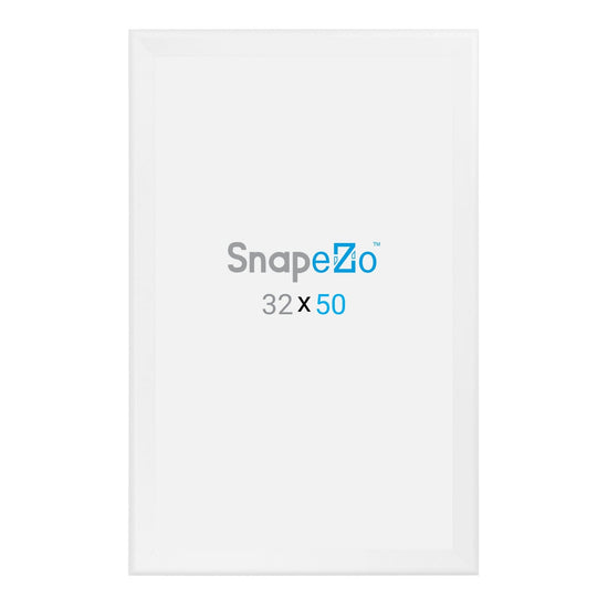 32x50 White SnapeZo® Snap Frame - 1.7" Profile - Snap Frames Direct