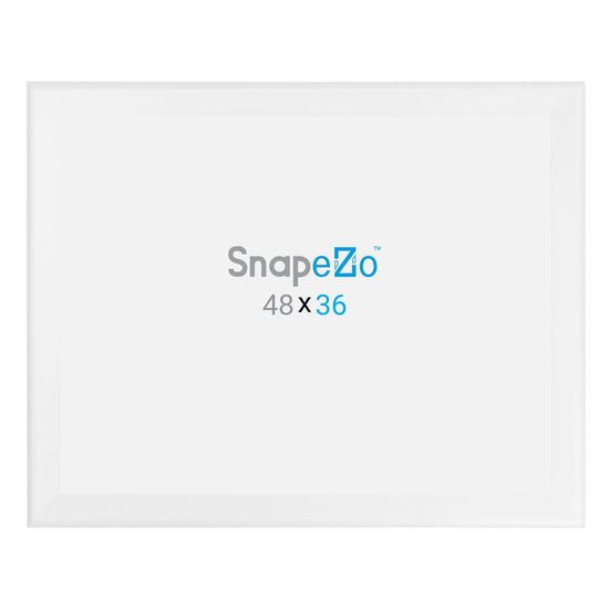 36x48 White SnapeZo® Snap Frame - 1.7" Profile - Snap Frames Direct