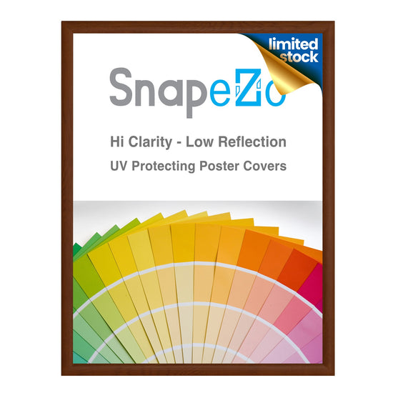 24x32 Dark Wood Snapezo® Snap Frame - 1.2" Profile