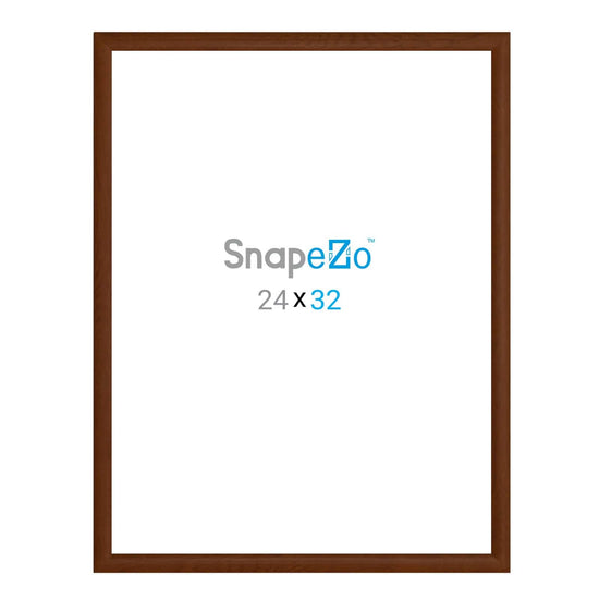 24x32 Dark Wood SnapeZo® Snap Frame - 1.2" Profile - Snap Frames Direct