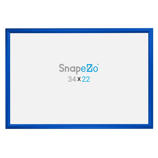 22x34 Blue SnapeZo® Snap Frame - 1.2" Profile - Snap Frames Direct