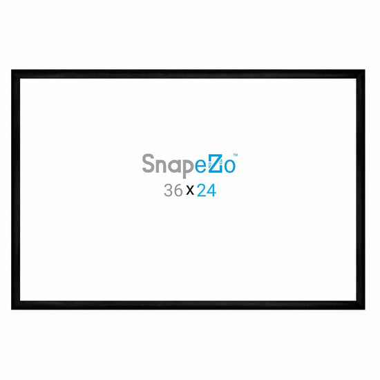 24x36 Brushed Black SnapeZo® Snap Frame - 1" Profile - Snap Frames Direct