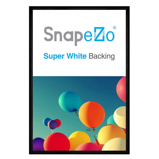 11x17 Brushed Black SnapeZo® Snap Frame - 1" Profile - Snap Frames Direct