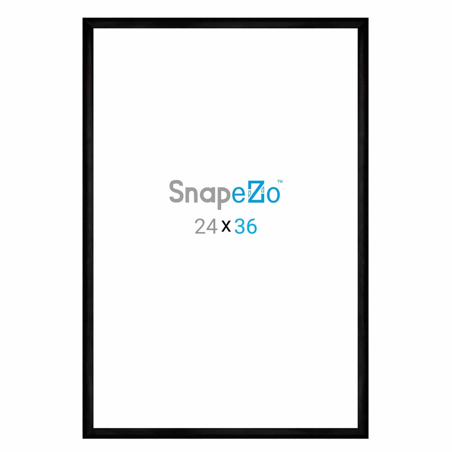 24x36 Brushed Black SnapeZo® Snap Frame - 1" Profile - Snap Frames Direct