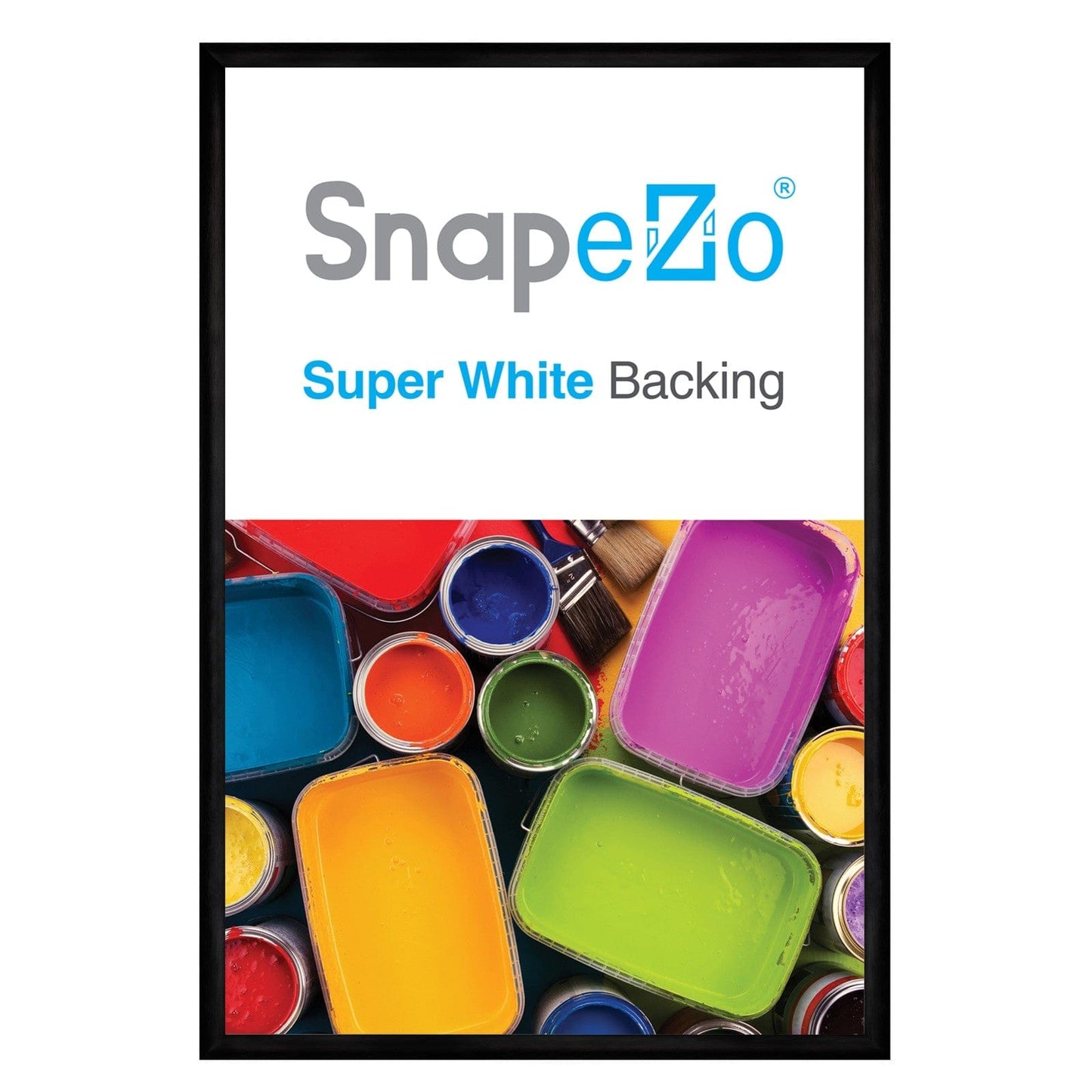 24x36 Brushed Black SnapeZo® Snap Frame - 1" Profile - Snap Frames Direct