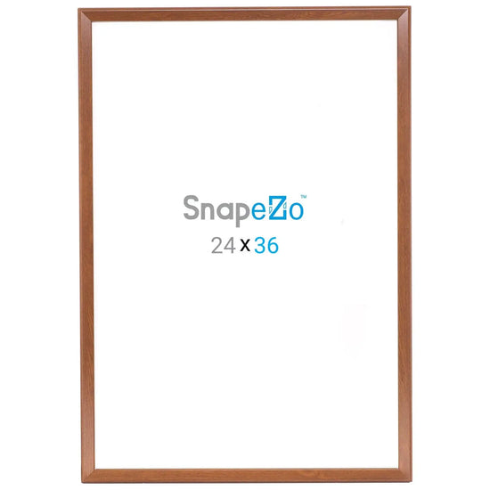 24x36 Dark Wood SnapeZo® Snap Frame - 1.25" Profile - Snap Frames Direct