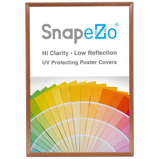 27x41 Dark Wood SnapeZo® Snap Frame - 1.25" Profile - Snap Frames Direct
