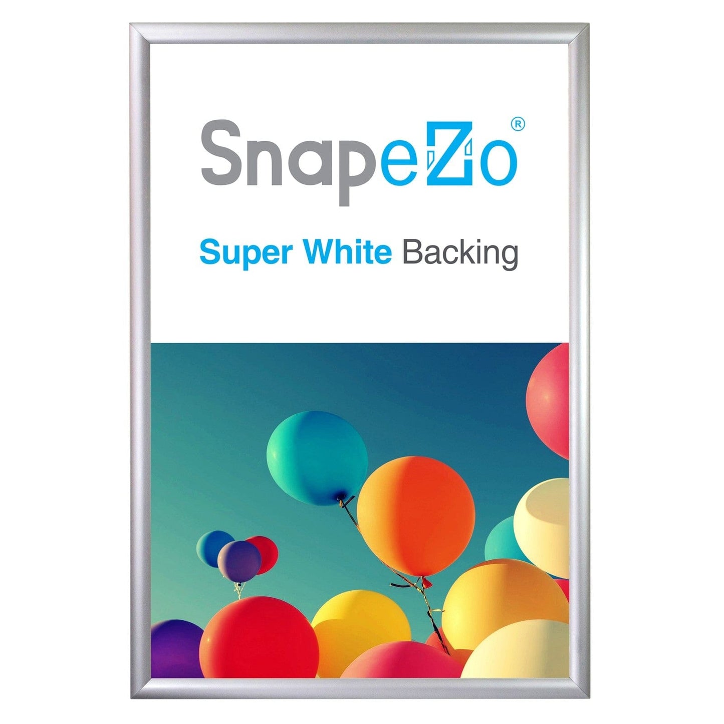 23x34 Silver SnapeZo® Snap Frame - 1.2" Profile - Snap Frames Direct