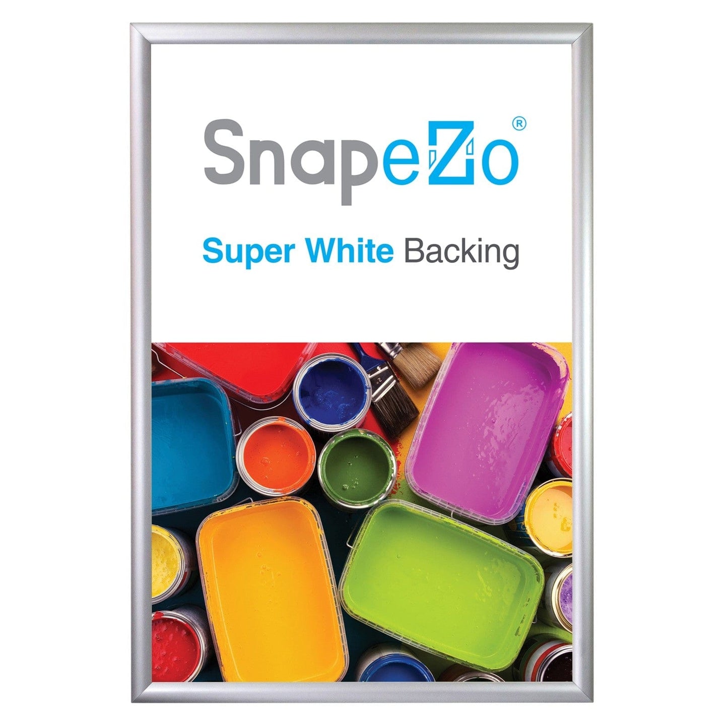 23x34 Silver SnapeZo® Snap Frame - 1.2" Profile - Snap Frames Direct