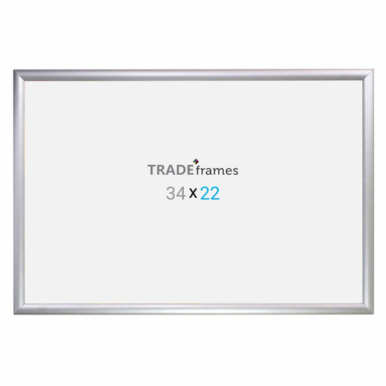 22x34  TRADEframe Silver Snap Frame 22x34 - 1.2 inch profile - Snap Frames Direct