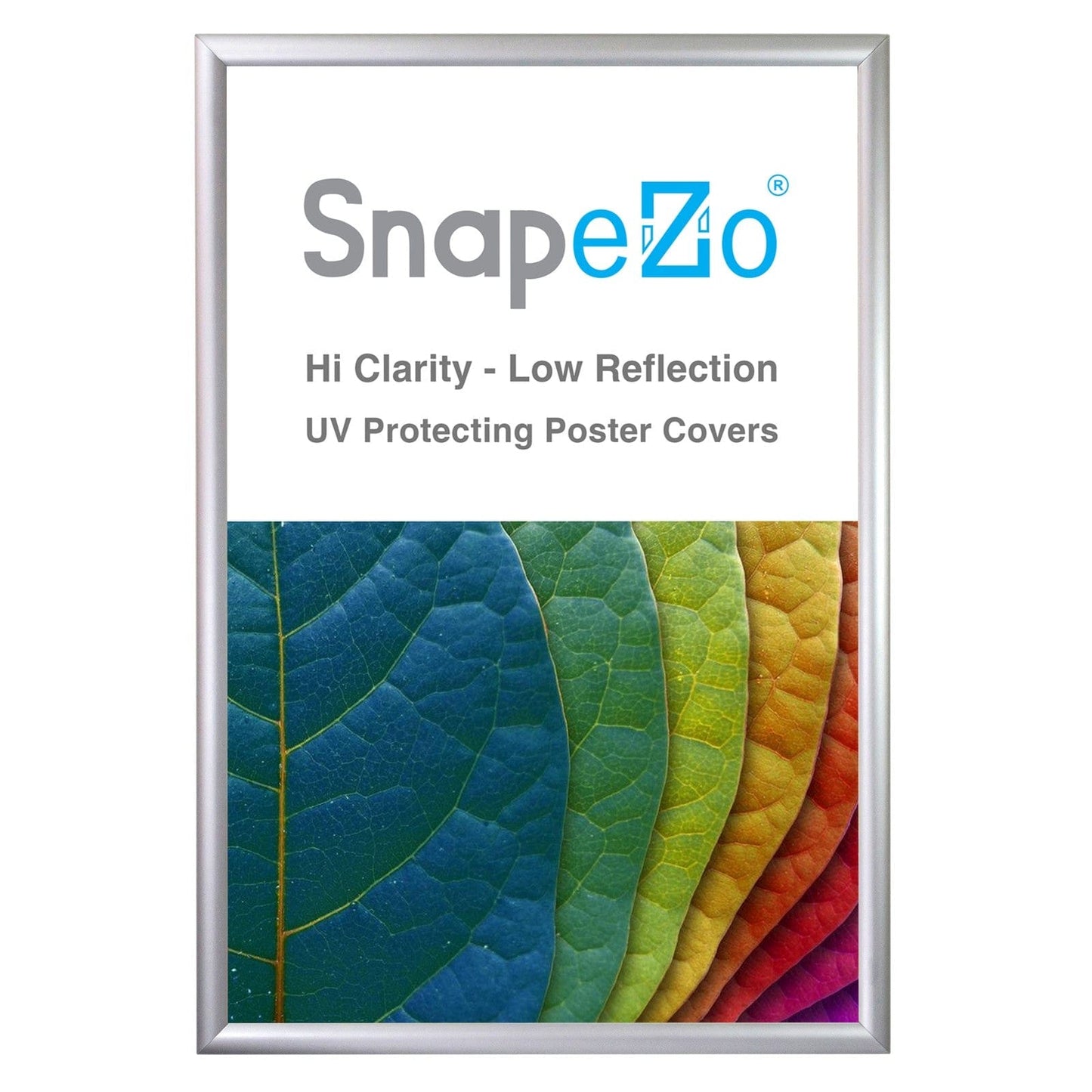 22x34 Silver SnapeZo® Snap Frame - 1.2" Profile - Snap Frames Direct