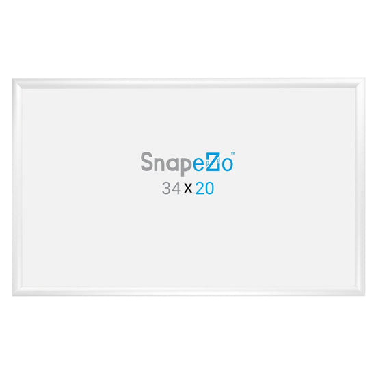 20x34 White SnapeZo® Snap Frame - 1.2" Profile - Snap Frames Direct