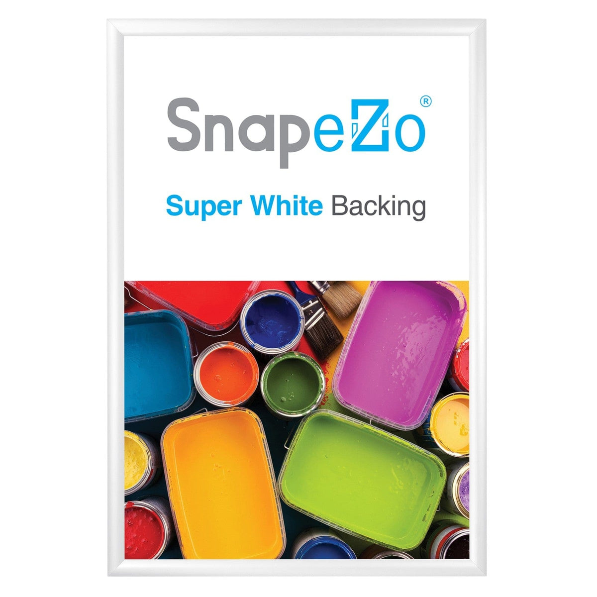 22x33 White Snapezo® Snap Frame - 1.2