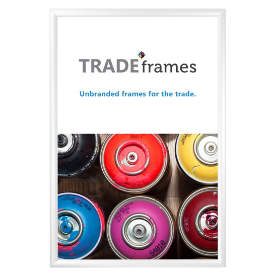 22x34 TRADEframe White Snap Frame 22x34 - 1.2 inch profile - Snap Frames Direct