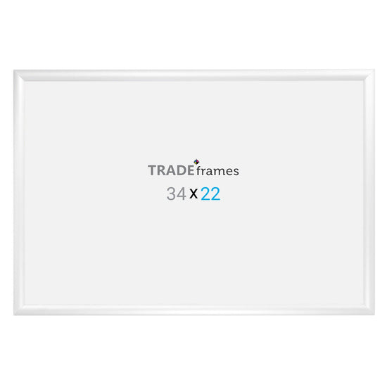 22x34 TRADEframe White Snap Frame 22x34 - 1.2 inch profile - Snap Frames Direct