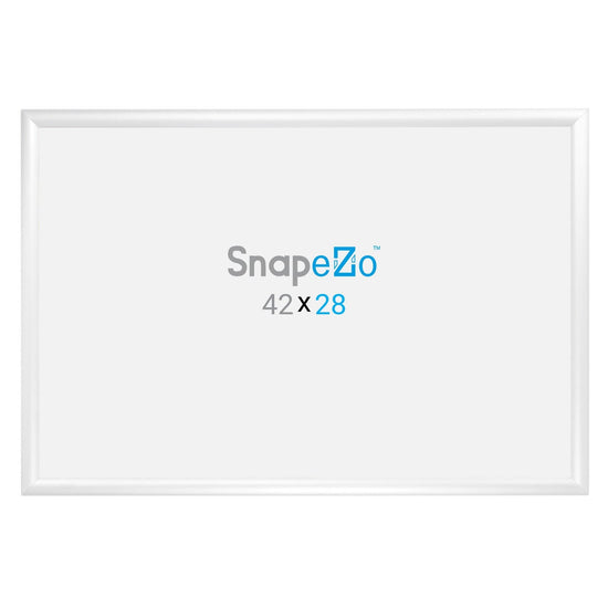 28x42 White SnapeZo® Snap Frame - 1.2" Profile - Snap Frames Direct