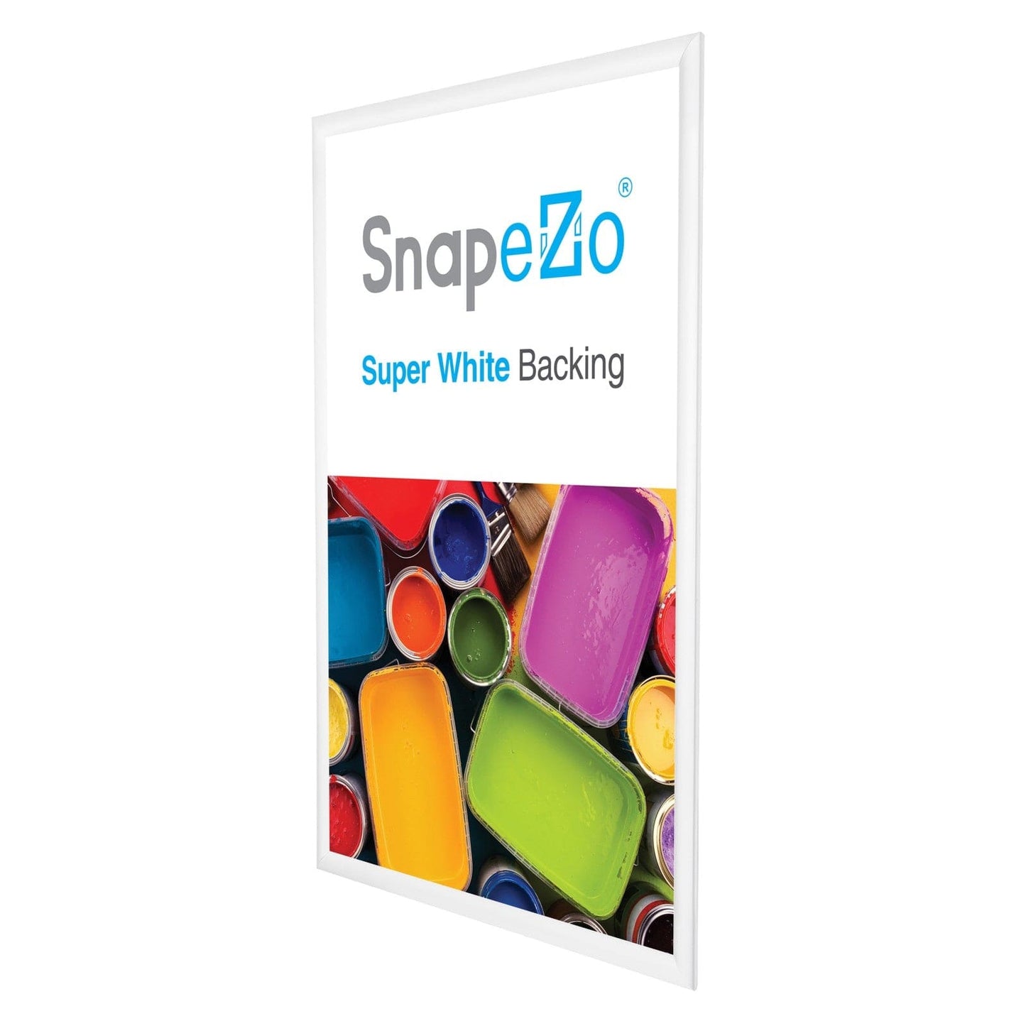 23x35 White SnapeZo® Snap Frame - 1.2" Profile - Snap Frames Direct