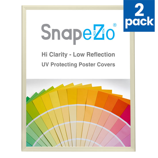 Twin-Pack of 36x48 Inches Off-White Snapezo® Snap Frame - 1.25" profile