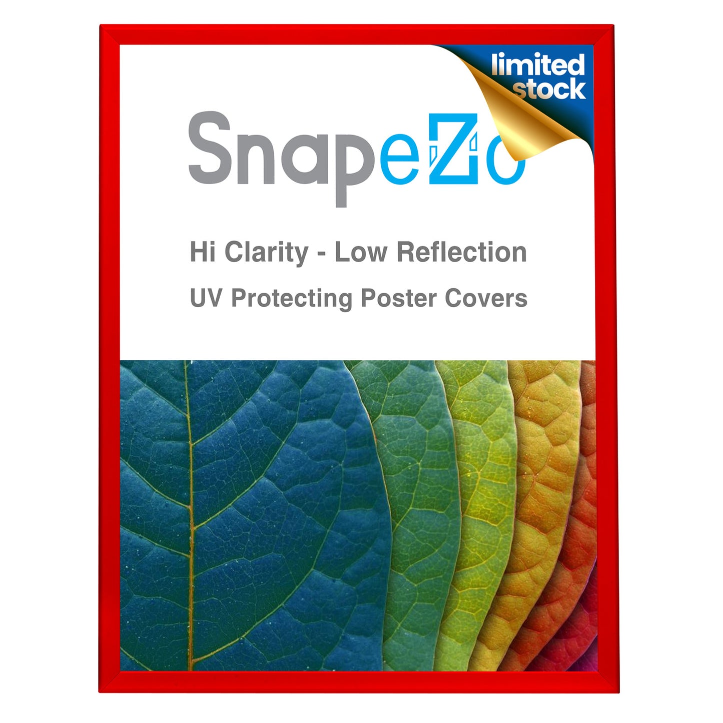 Twin-Pack of 36x48 Red Snapezo® Snap Frame - 1.25" Profile