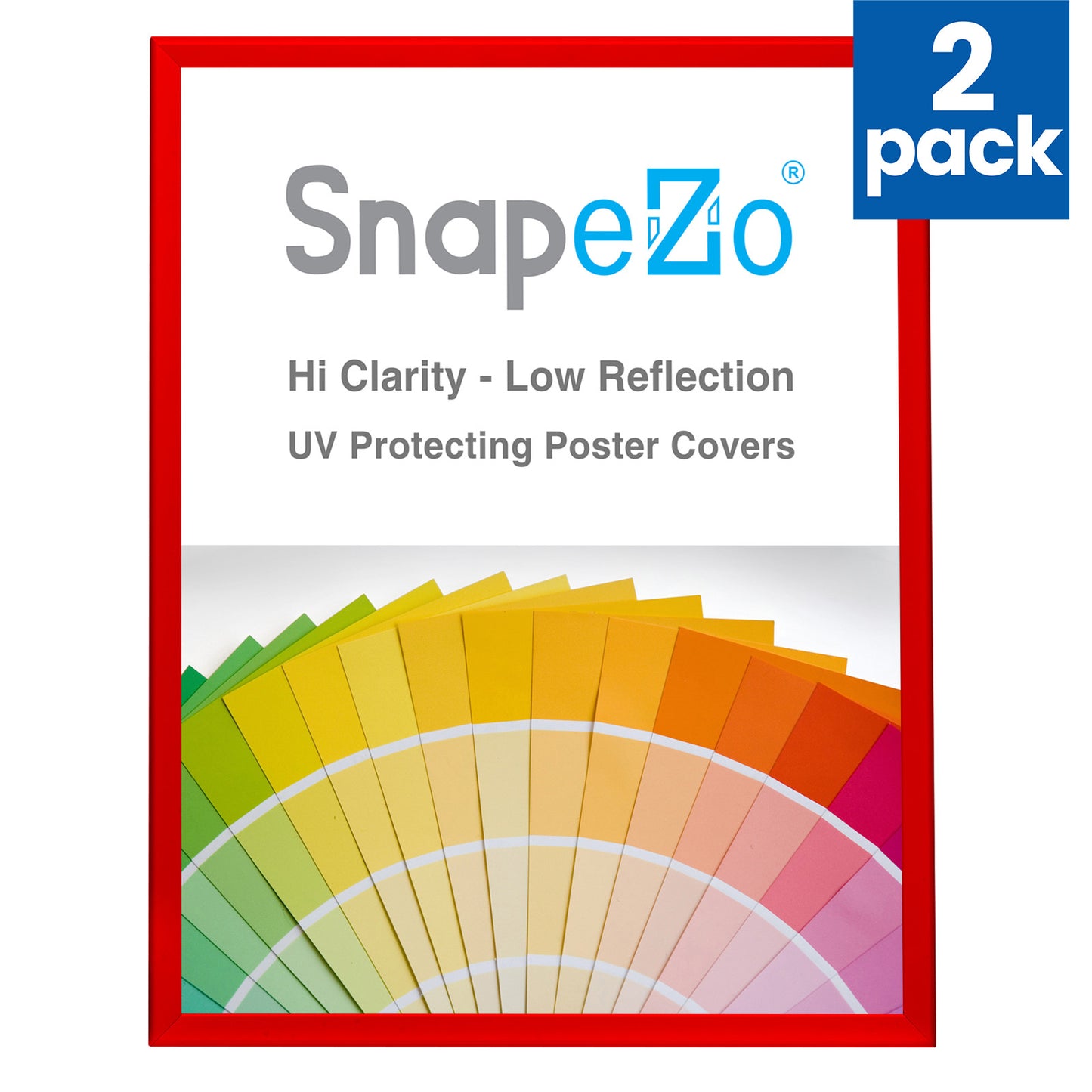 Twin-Pack of 36x48 Red Snapezo® Snap Frame - 1.25" Profile