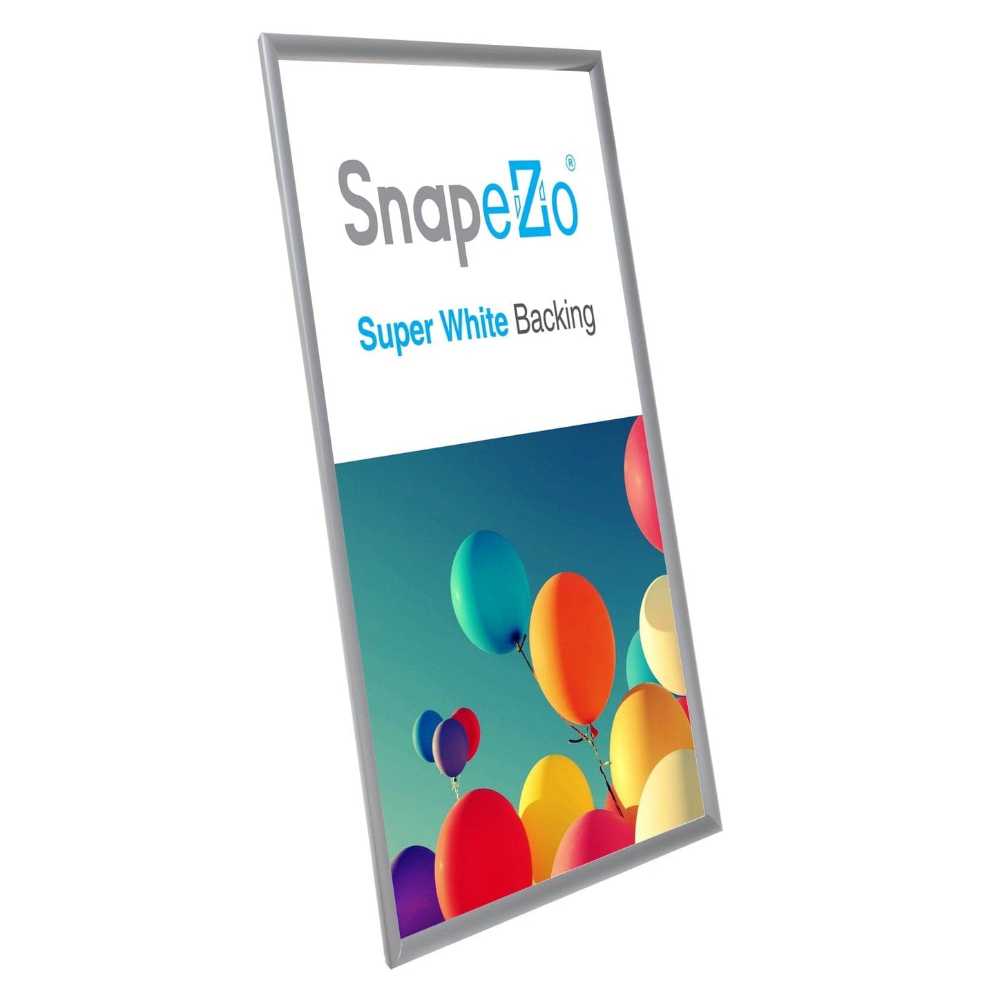 28x42 Silver SnapeZo® Snap Frame - 1.2" Profile - Snap Frames Direct