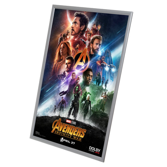 3 Case Pack of Silver 27x40 Movie Poster Frame - 1.2" Profile