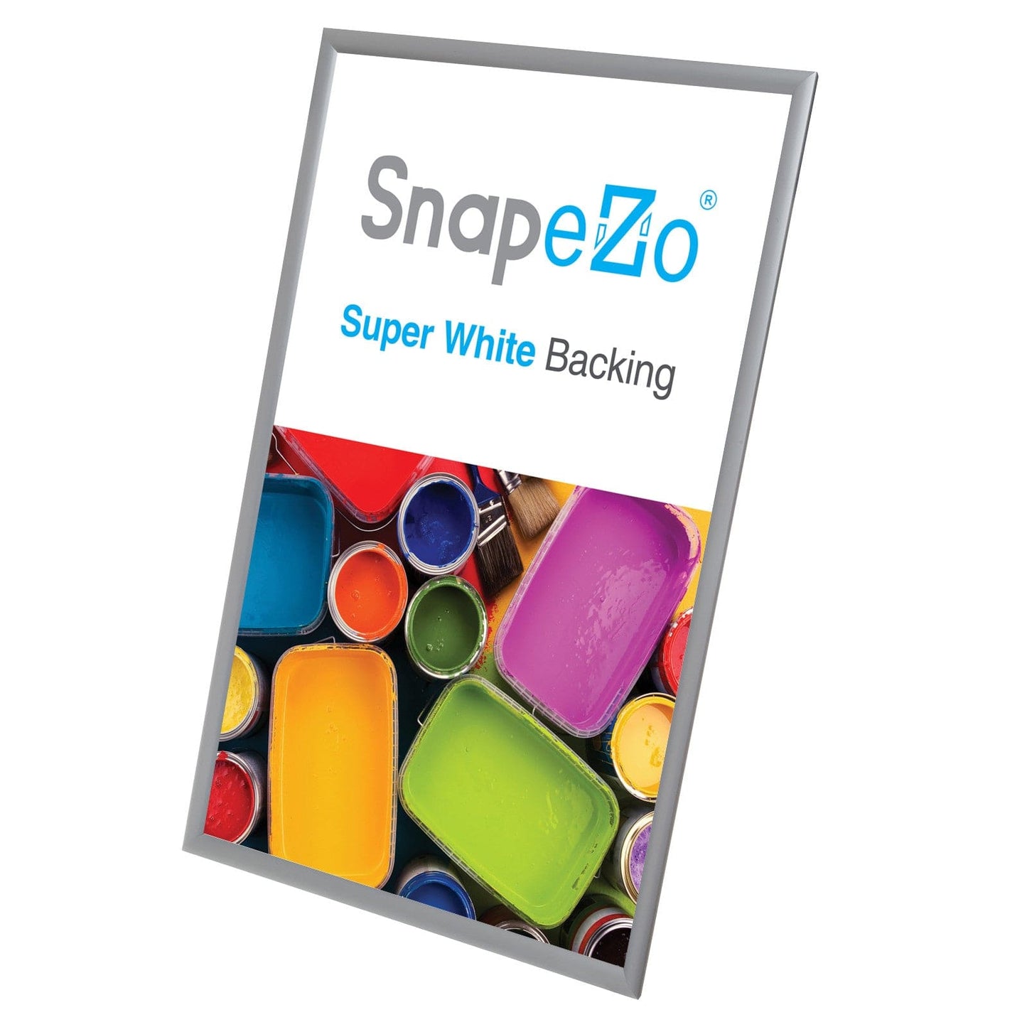 28x42 Silver SnapeZo® Snap Frame - 1.2" Profile - Snap Frames Direct