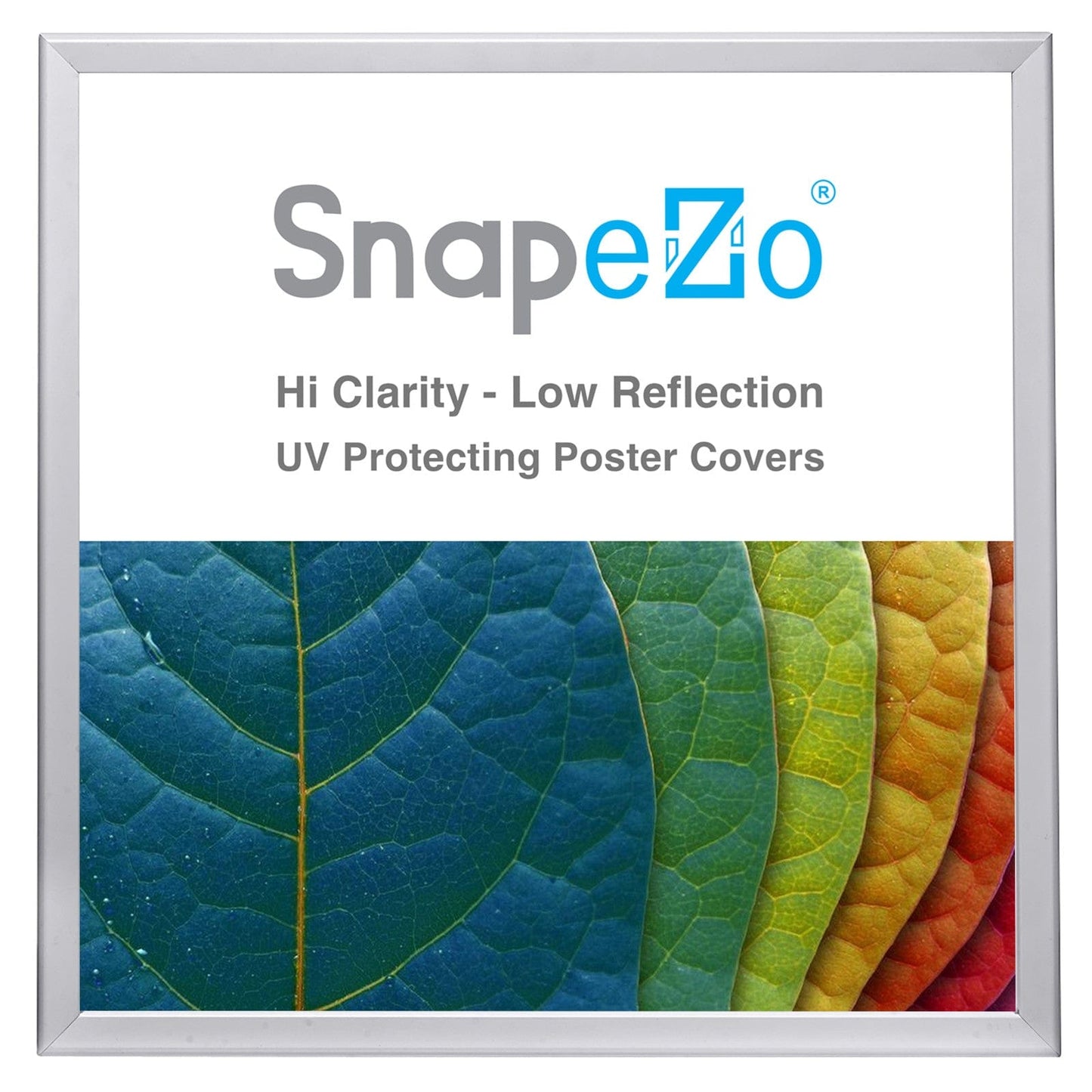 36x36 Silver SnapeZo® Snap Frame - 1.25" Profile - Snap Frames Direct