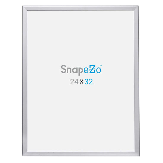 24x32 Silver SnapeZo® Snap Frame - 1.25" Profile - Snap Frames Direct