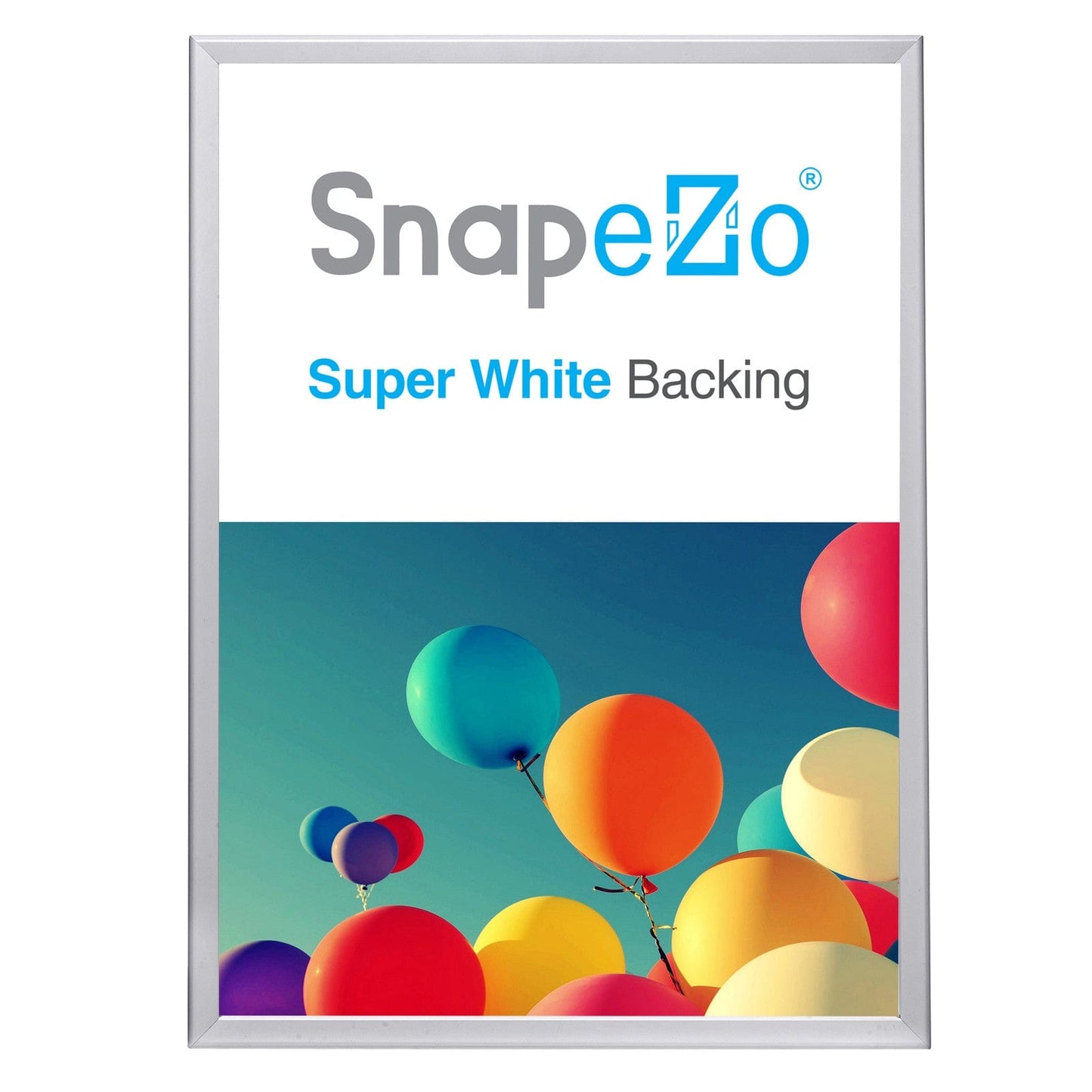 29x40 Silver SnapeZo® Snap Frame - 1.25" Profile - Snap Frames Direct