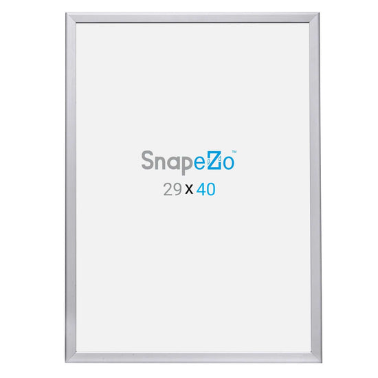 29x40 Silver SnapeZo® Snap Frame - 1.25" Profile - Snap Frames Direct