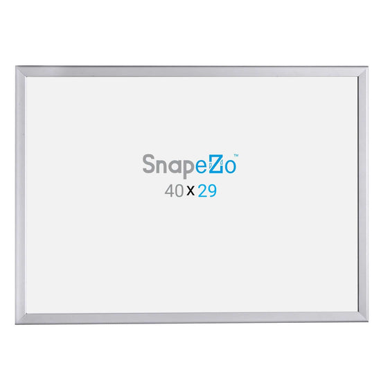 29x40 Silver SnapeZo® Snap Frame - 1.25" Profile - Snap Frames Direct