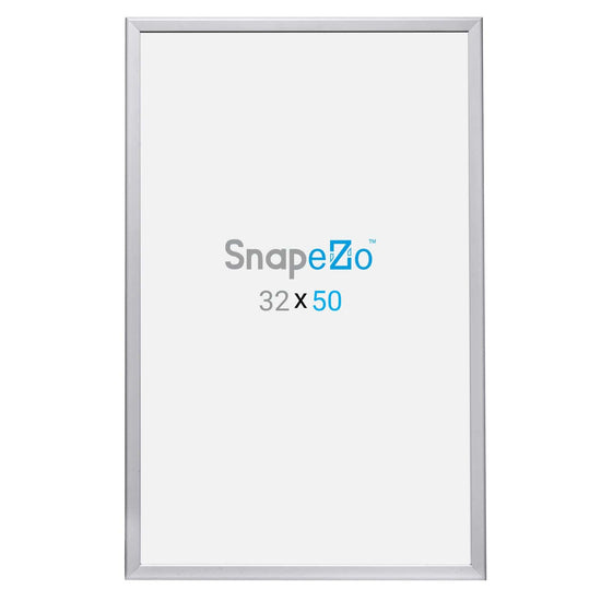 32x50 Silver SnapeZo® Snap Frame - 1.25" Profile - Snap Frames Direct