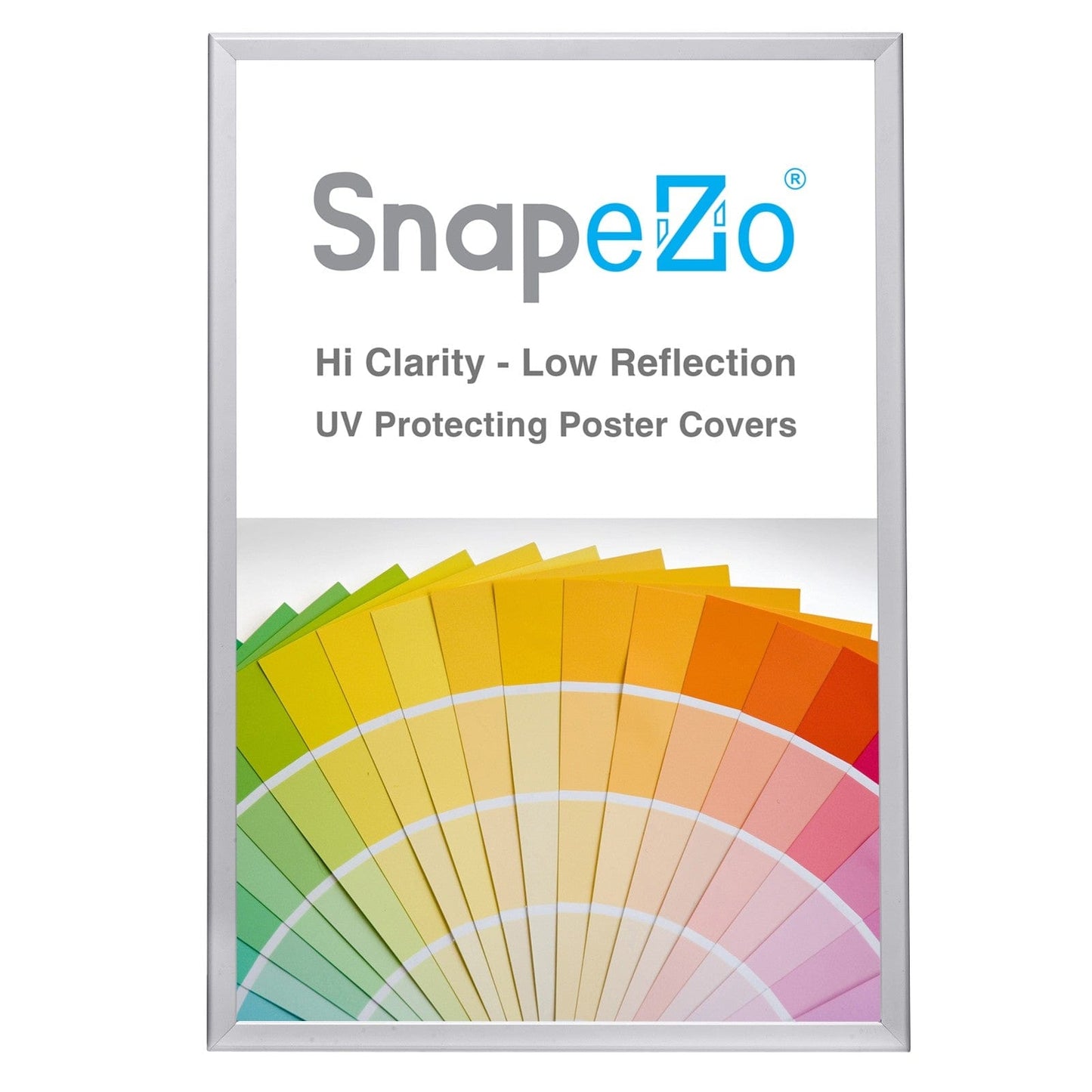 24x36 Silver SnapeZo® Poster Snap Frame 1.25" - Snap Frames Direct