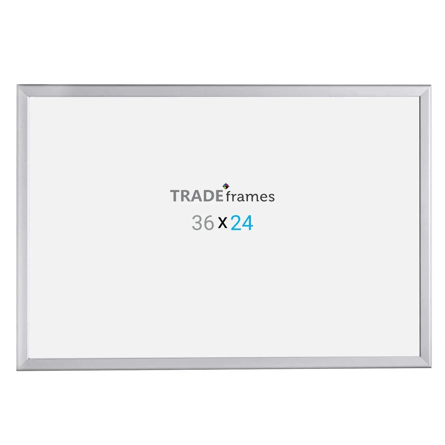 Seco 24 in. x 36 in. Silver Rounded Corners Snap Frame