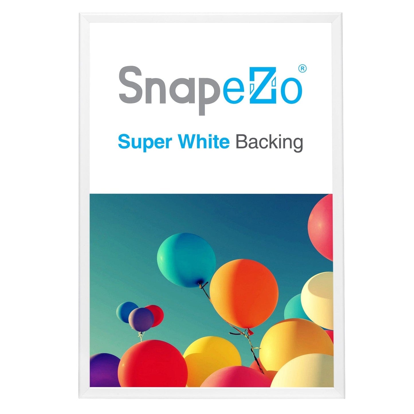27x40 White SnapeZo® Poster Snap Frame 1.25" - Snap Frames Direct