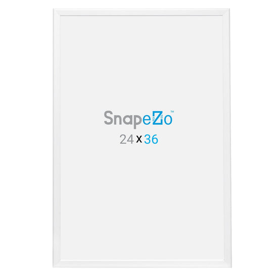 24x36 White SnapeZo® Poster Snap Frame 1.25" - Snap Frames Direct