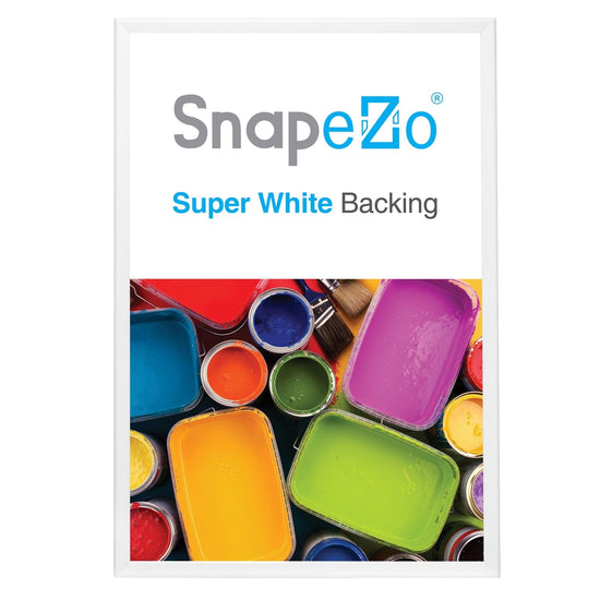 24x36 White SnapeZo® Poster Snap Frame 1.25" - Snap Frames Direct