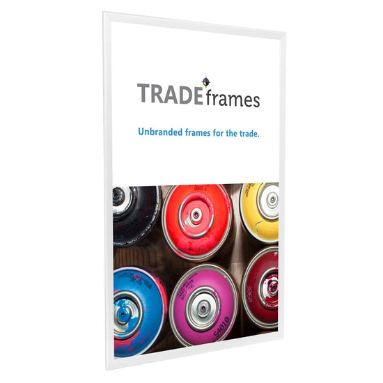 27x41 TRADEframe White Snap Frame 27x41 - 1.25 inch profile - Snap Frames Direct