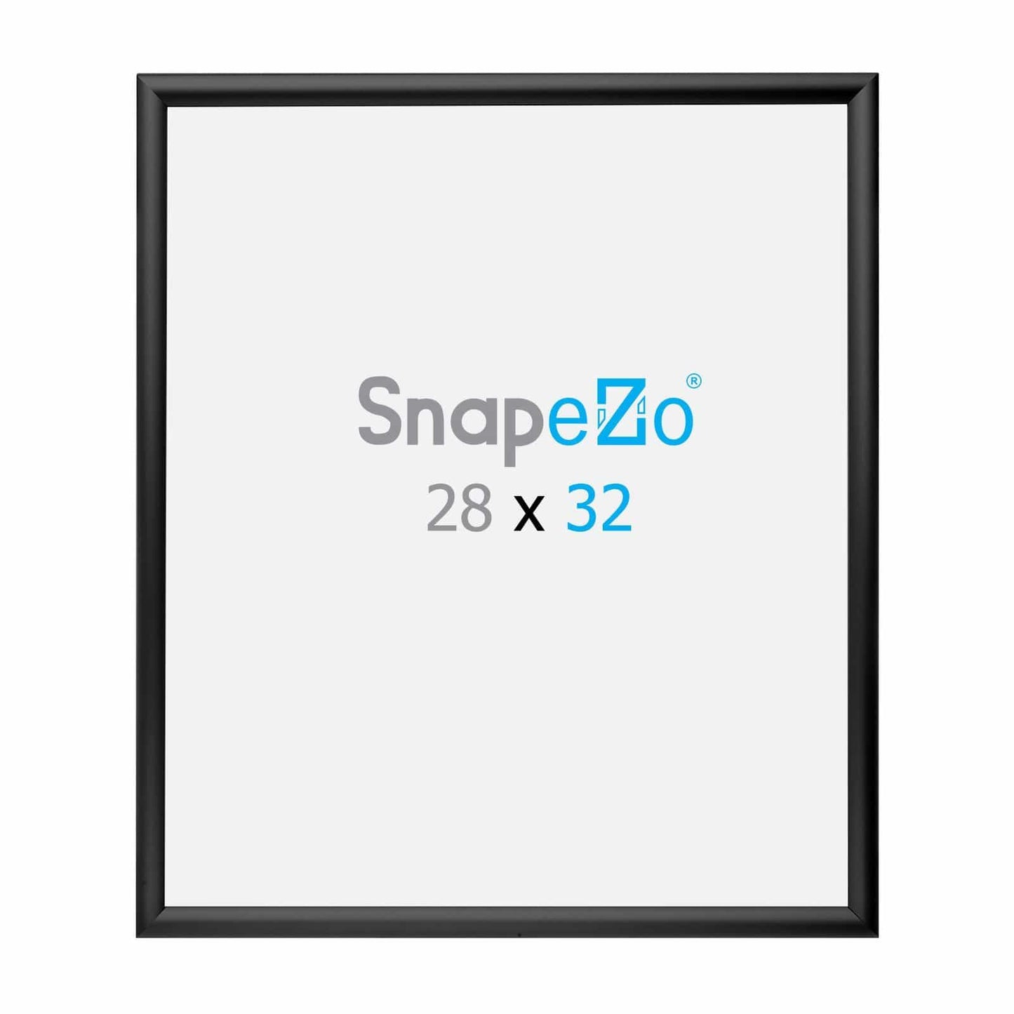 28x32 Black SnapeZo® Snap Frame - 1.2" Profile - Snap Frames Direct