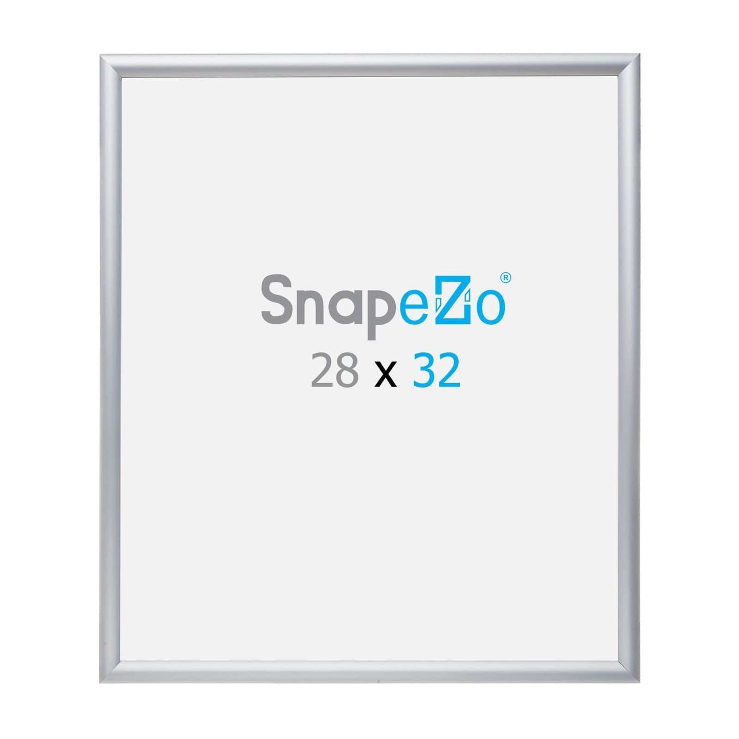 28x32 Silver SnapeZo® Snap Frame - 1.2" Profile - Snap Frames Direct