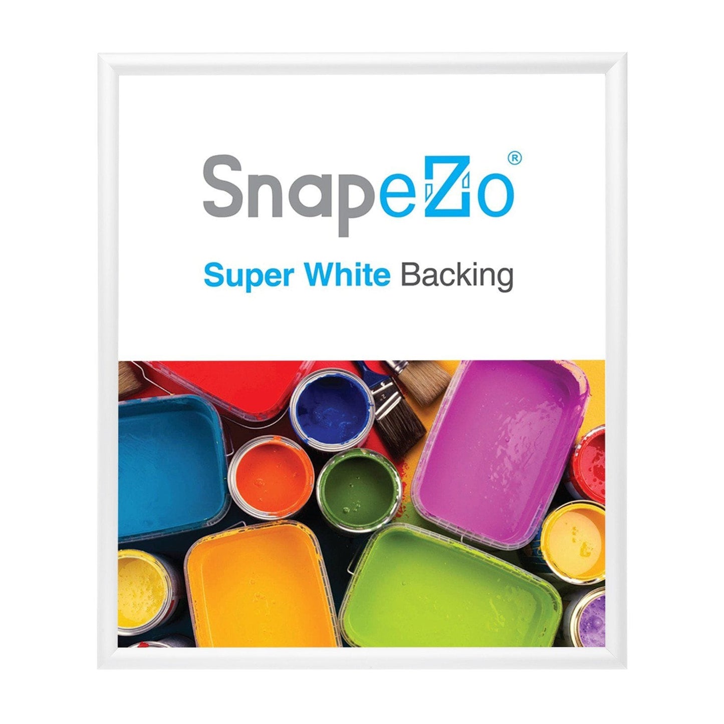 28x32 White SnapeZo® Snap Frame - 1.2" Profile - Snap Frames Direct