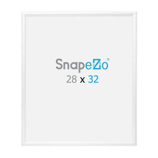 28x32 White SnapeZo® Snap Frame - 1.2" Profile - Snap Frames Direct