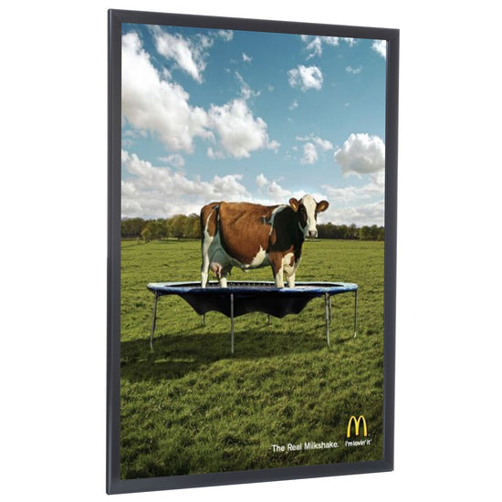 Black snap frame poster size 36x48 - 1.25 inch profile - Self-assembly - Snap Frames Direct