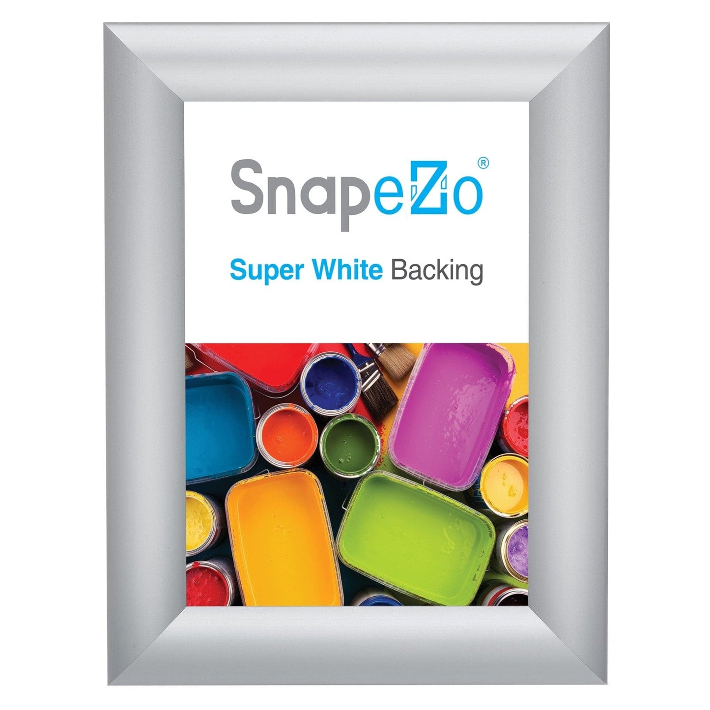 5x7 Silver SnapeZo® Poster Snap Frame 1" - Snap Frames Direct