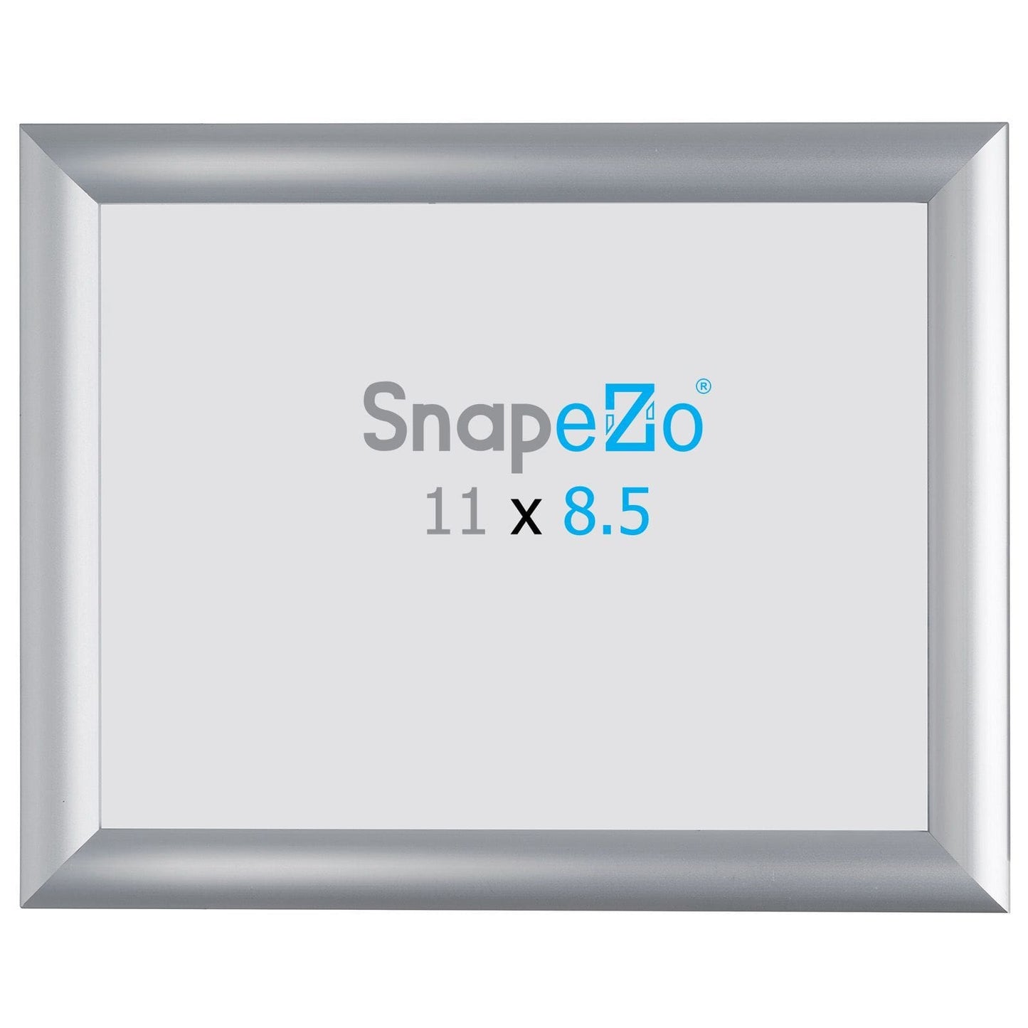 8.5x11 Brushed Silver SnapeZo® Snap Frame - 1" Profile - Snap Frames Direct
