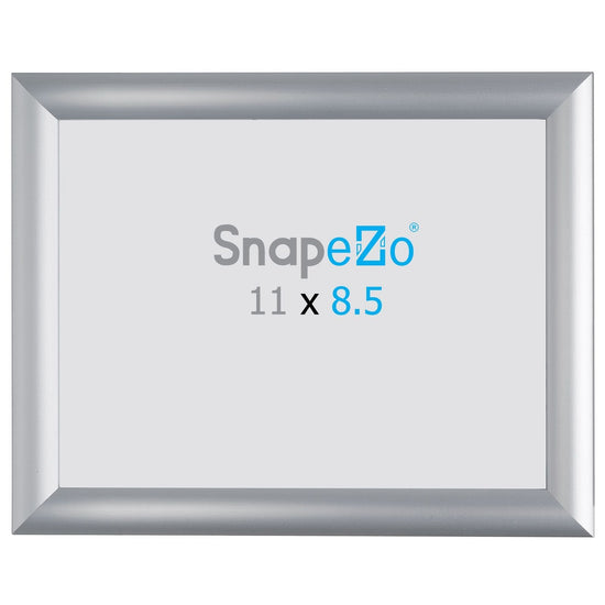 8.5x11 Brushed Silver SnapeZo® Snap Frame - 1" Profile - Snap Frames Direct