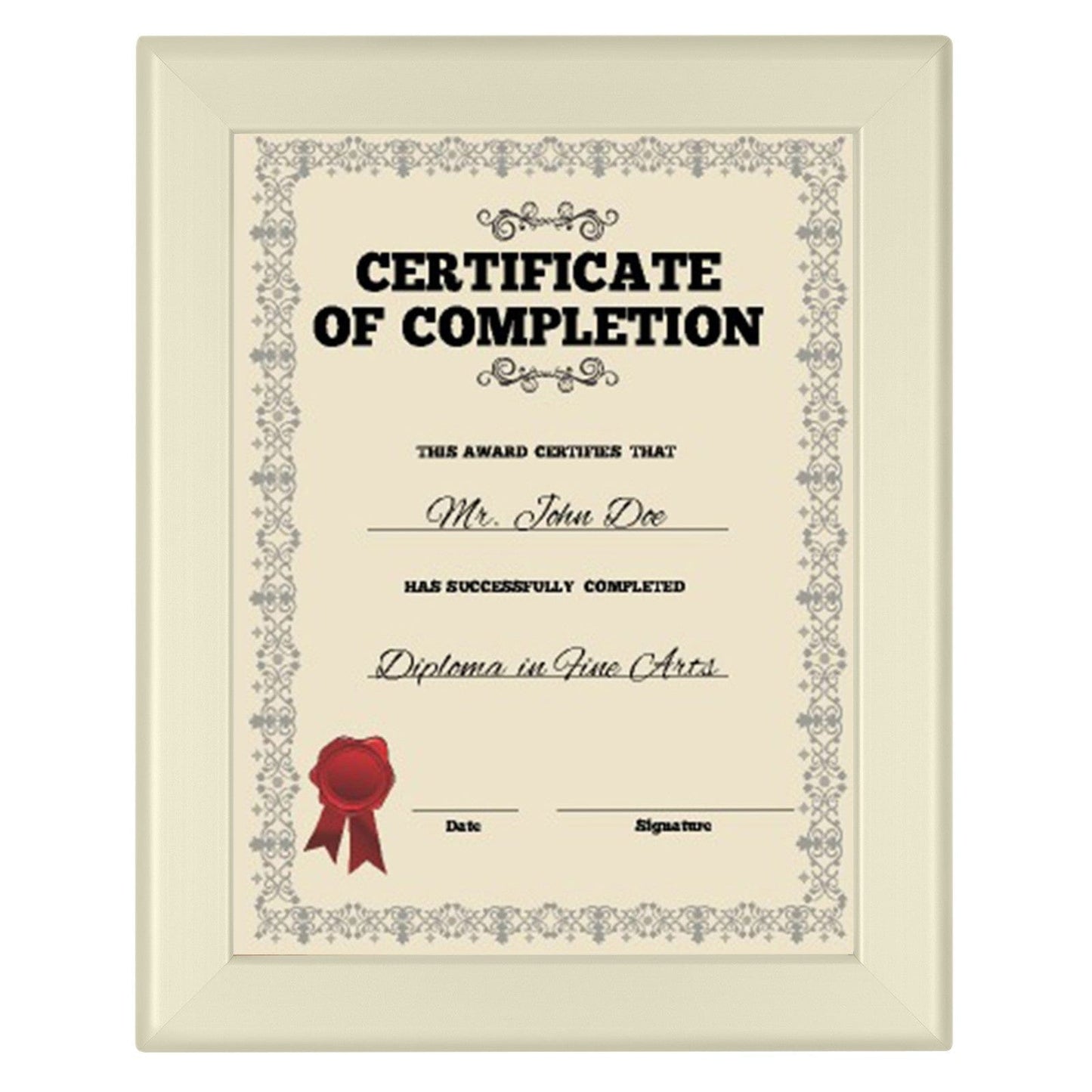 8.5x11 Inches Cream SnapeZo® Snap Frame - 1.25" profile - Snap Frames Direct