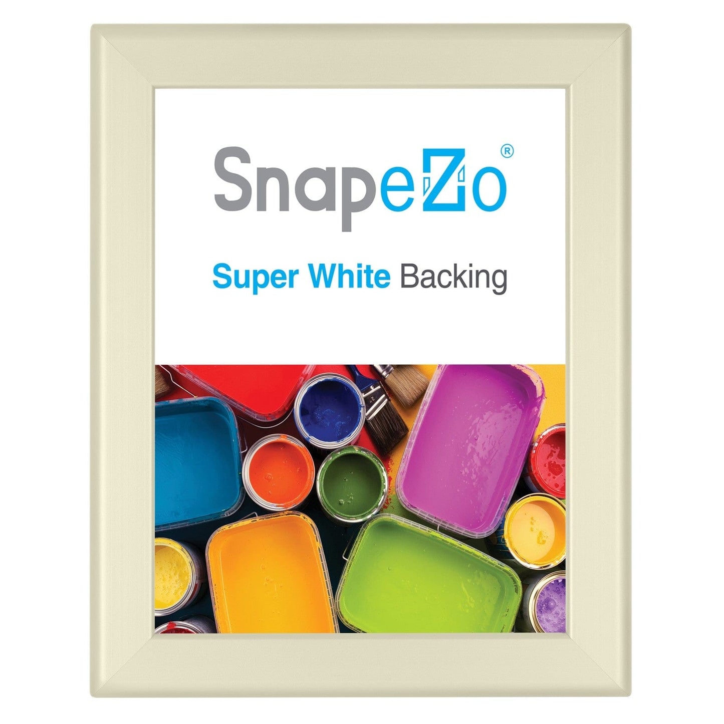 8.5x11 Inches Cream SnapeZo® Snap Frame - 1.25" profile - Snap Frames Direct