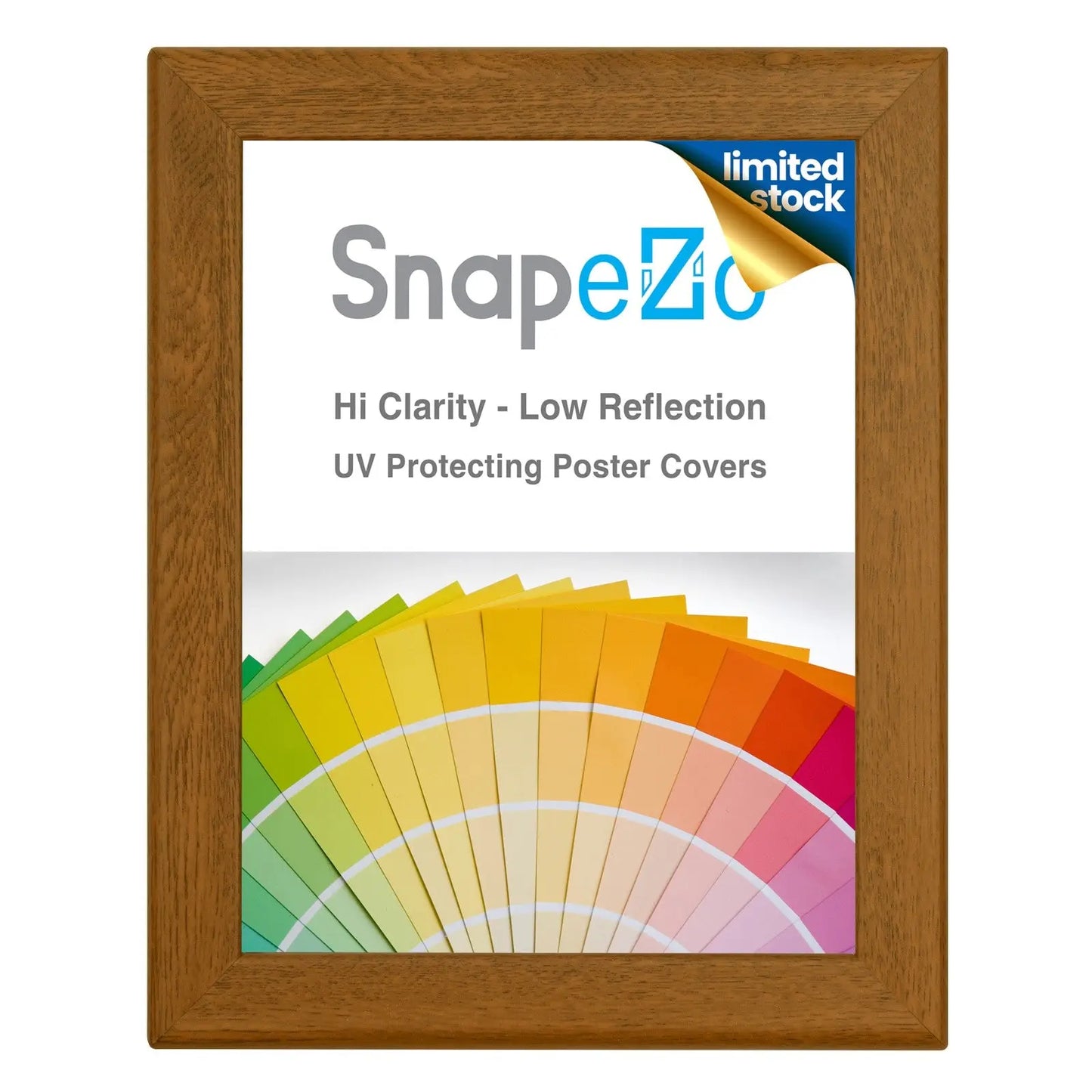 8.5x11 Dark Wood Snapezo® Snap Frame - 1.25" Profile